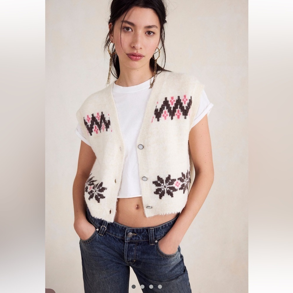 NWOT free people be merry soft spun sweater vest